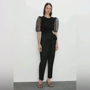 Zara Crossover Bow Pants NWT Size Small